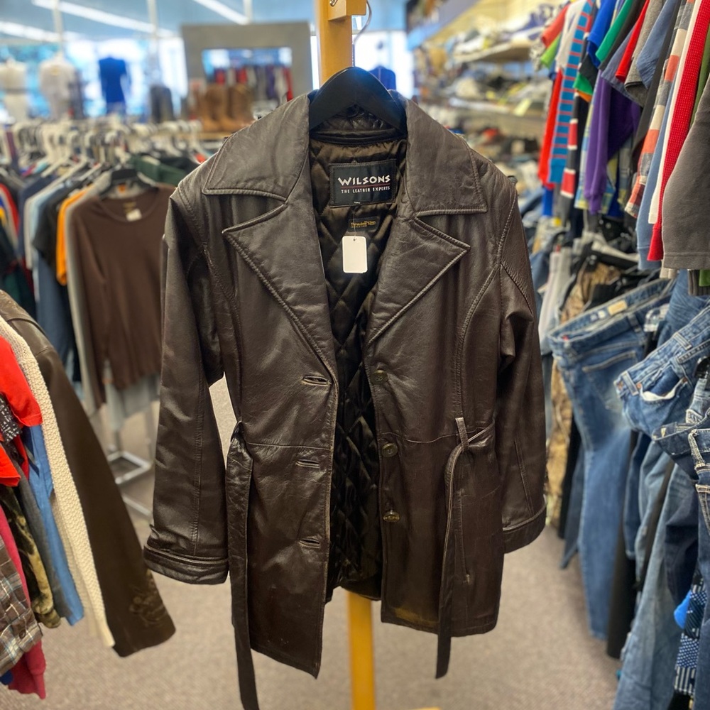 Wilson Sm. Brown Leather Jacket w/removable Liner